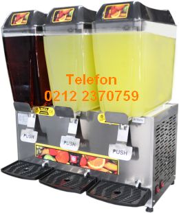 3 gözlü Limonata makinası-3 kaseli fışkırtmalı soğutuculu limonatalık makinası