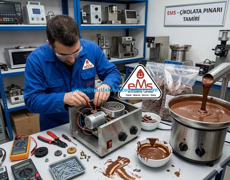 Endüstriyel ve küçük boy çikolata şelaleleri için orijinal yedek parça ve teknik servis desteği. Karıştırıcı helezon, pompa ve motor arızalarına kesin çözümler. Atölyemizde gerçekleştirilen garantili tamir işlemleriyle işletmenizin aksayan işlerini hızlandırın.