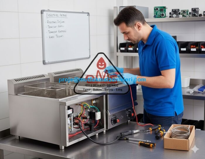 Endüstriyel mutfak ekipmanları servisimizde; her marka ve model fritöz için uzman teknik destek sağlıyoruz. Yağ sızdırma, ani kapanma veya geç ısınma gibi teknik problemler atölyemizde garantili olarak giderilir. İstanbul dışından kargo ile gönderim imkanıyla!
