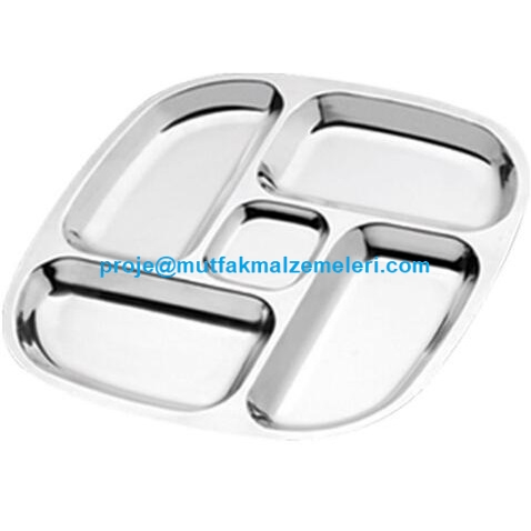 İmalatçısından en kaliteli kreş tabakları modelleri ana okullarındaki çocuklara kahvaltı vermeye en uygun kreş tabağı toptan inox paslanmaz kreş tabağı satış listesi 4 bölmeli krom çelik kreş yemek servis tabakları fiyatlarıyla 5 gözlü kreş tabağı satıcı
