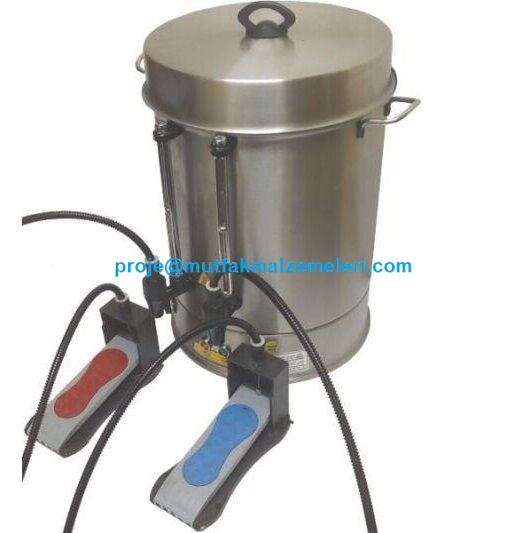 İmalatçısından kaliteli pedala basmalı çay kazanları modelleri hijyenik çay içmeye uygun pedallı çay kazanı fabrikası üreticisinden toptan ayak kumandalı çay makinesi satış fiyatları listesi pedallı elektrikli çay kazanı satıcısı bayisi