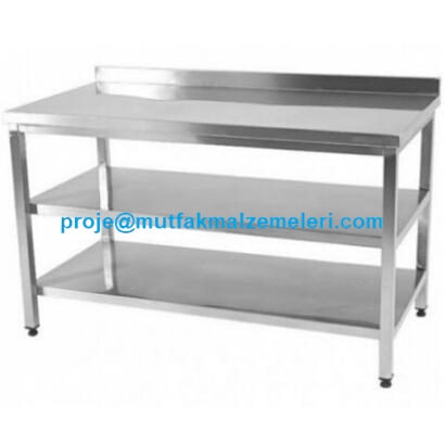 İmalatçısından en kaliteli paslanmaz raflı çalışma tezgahları modelleri kimya tesislerine fabrikalara uygun raflı endüstriyel mutfak çalışma tezgahı fabrikası üreticisinden toptan raflı hazırlık masası satış listesi taban raflı çalışma tezgahı fiyatları