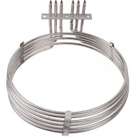 15 Kw İnoksan fırın rezistansı görseli. 15000W 380V gücünde, 41x15 cm ölçülerinde Cr-Ni paslanmaz konveksiyonlu fırın yuvarlak ısıtıcı rezistansı. R2075-1P model sanayi tipi fırın yedek parçası.