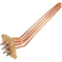 Ç1172 model endüstriyel espresso kahve makinesi boyler rezistansı. 4 Kw (4000 Watt) gücünde, 59 cm uzunluğunda bakır borulu su ısıtıcı. 230V çift devre kahve makinesi rezistansı patlamış makineler için tamir bakım onarım teknik servis yedek parçası.