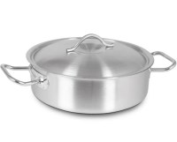 3 litre paslanmaz çelik silindirik tencere; 20x9 cm boyutlarında, ısıyı eşit yayan ve kolay temizlenebilen tasarımıyla mutfakta pratik ve lezzetli yemekler için ideal.