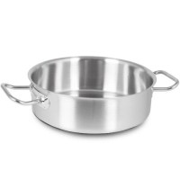Kaliteli paslanmaz çelikten üretilen bu 6 litrelik sığ tencere, her türlü yemeği pişirmek için ideal, dayanıklı ve kullanımı kolay bir mutfak yardımcısı.