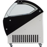 -18/-23 °C aralığında statik soğutma yapan, dijital termometre göstergeli profesyonel dondurma dolabı. Her biri 5 litre hacimli 16 adet paslanmaz görünümlü kase kapasitesi ve çevreci R290 gaz sistemiyle donatılmış yüksek performanslı dondurma reyonu.