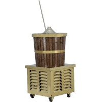 -18/-28 derece soğutma performansına sahip tekerlekli ahşap dondurma reyonu.