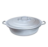 51 cm kapaklı alüminyum ciğer ve sote tavası. Restoran, lokanta ve catering için tasarlanmış geniş tabanlı, alçak gövdeli, perçinli kulplu ve ısıyı hızlı ileten sanayi tipi ağır hizmet tava. Yaprak ciğer, et tavuk ve sebze sotesi için idealdir ABT 51X13