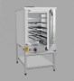 100x75x150 cm boyutlarında, 110 kg ağırlığında, paslanmaz krom çelikten imal edilmiş belgeli pasta börek fırını. 26 kW ısıtma gücüne sahip, ergonomik tasarımlı, LPG (tüp) ile çalışan profesyonel sanayi tipi unlu mamul pişirme fırını modeli.