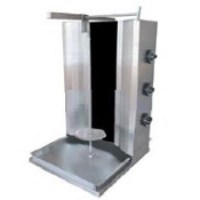 75 cm yüksekliğinde, 3 radyanlı, önü Robax termal cam kaplı profesyonel paslanmaz çelik gazlı döner ocağı. Otomatik ateşleme düğmeleri ve ayarlanabilir döner şişi ile modern ve ergonomik tasarıma sahip CE belgeli döner kebap pişirme makinesi.