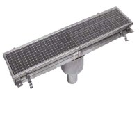 210x1176x180 mm boyutlarında, paslanmaz çelik gövdeli, katı atık tutucu filtreye sahip, DN50 ve DN70 boru bağlantısına uygun endüstriyel çamaşırhane tipi yer süzgeci.