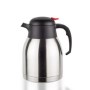 1.5 litre kapasiteli, parlak metalik yüzeyli paslanmaz çelik çay termosu. Siyah ergonomik saplı ve sızdırmaz kapaklı, ısı izolasyonlu profesyonel su ve çay termosu. Piknik ve ofis tipi kullanıma uygun dayanıklı çelik termos tasarımı.