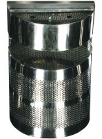 Koridor ve ofisler için alan tasarrufu sağlayan, üstten küllük bölmeli profesyonel çöp kutusu.