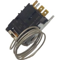 Uğur USS 374, USS 300 ve USS 220 serisi dolaplarla uyumlu Danfoss 077B1687L mekanik termostat. Kola, ayran ve meşrubat dolaplarında ideal derece ayarı için fabrikasyon orijinal parça. #uğursoğutma #termostat #yedekparça #endüstriyelmutfak