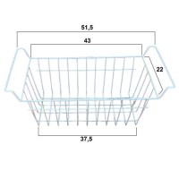 Uğur derin dondurucu orijinal büyük boy tel sepeti. Beyaz plastik kaplamalı, 22x43 cm ölçülerinde UED 260, 360 ve 560 modellerine uygun dipfriz sepeti. Mantı dolabı ve buzdolabı düzenleyici olarak kullanılan dayanıklı çelik tel sepet. İmalatçısından kali