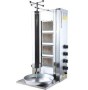 500x560x1090 mm ölçülerinde, 4 radyanlı, paslanmaz çelik gövdeli gazlı döner ocağı. Emniyet ventilli, ayarlanabilir şişli, 50 kg kapasiteli profesyonel döner pişirme makinesi.