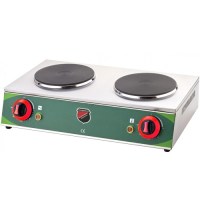 54x36x13 cm ölçülerinde, 3000W gücünde çift pleytli elektrikli menemen ocağı. Paslanmaz çelik kasalı, taşyünü izolasyonlu, yüksek kaliteli ısıtıcı pleytlere sahip profesyonel set üstü sanayi tipi pişirme makinesi.