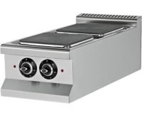 EMP.PLS.7KE010 model 2 pleytli elektrikli ocak: 400x730x285 mm ölçülerinde, 20 kg ağırlığında, kare pleytli ve paslanmaz çelik gövdeli profesyonel set üstü ocak. #MutfakEkipmanı #ElektrikliOcak