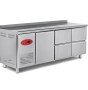 Endüstriyel kullanıma uygun tezgah tipi buzdolaplarından olan bu paslanmaz çelik gövdeli buzdolabı son derece kaliteli ve sağlamdır - Endüstriyel buzdolabı satış telefonu 0212 2370749