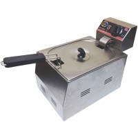 230V standart elektrikle çalışan sanayi tipi fritöz, 13,9 Amper çalışma akımıyla yüksek verimlilik sunar. Kompakt boyutları sayesinde her türlü tezgaha uyum sağlayan bu profesyonel cihaz, 2 yıl garantili ve 10 yıl yedek parça desteğiyle satılmaktadır.