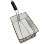 29,5x21x12 cm boyutlarında kalaylı tel fritöz sepeti, ısıya dayanıklı tutma saplı, endüstriyel patates kızartma makineleri için uygun metal süzgeç modeli.