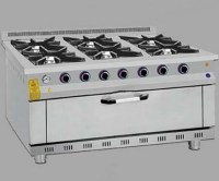 50x100 cm boyutlarında paslanmaz çelik gazlı fırınlı kuzine. Döküm üst ızgaralı, ergonomik tasarımlı, yüksek kalorili brülörlere sahip sanayi tipi mutfak kuzinesi. Restoran ve otel mutfakları için profesyonel pişirme ve fırınlama ekipmanı.