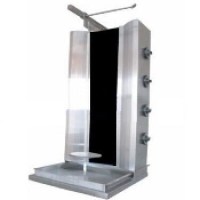 91 cm yüksekliğinde, 4 radyanlı, önü Robax termal camlı profesyonel paslanmaz çelik döner ocağı. Şık ve ergonomik tasarıma sahip, manyetik ateşleme sistemli, LPG ve doğalgaz uyumlu, tekerlekli mekanizmaya uygun sanayi tipi döner pişirme makinesi.