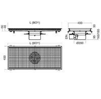 400 x 1364 x 165/185 mm ölçülerindeki geniş tavasıyla yüksek kapasiteli su toplama alanına sahiptir. DN50 veya DN70 pimaş boru sistemlerine tam uyumlu alt çıkış yapısı, standart tesisatlara hızlı ve zahmetsiz montaj imkanı sağlar.
