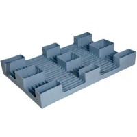 Gıda ve ilaç sektörleri için uygun, sıvı sızıntısını önleyen, güçlendirilmiş kapalı üst yüzeyli palet.