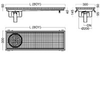 İmalatçısından 300x1625x145 mm ölçülerinde kenardan çıkışlı sifonlu yer ızgarası, mutfak ve balıkçı gibi yoğun alanlarda hızlı tahliye sağlar. Paslanmaz krom yapısı ve özel süzgeciyle katı atıkları tutar, tesisatı korur. 2 yıl garantili, hijyenik ve ekon