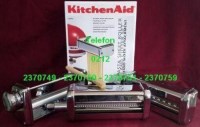 Kitchenaid 3 lü makarna açma-kesme aparatları; ayrıca Kitchenaid blenderlerin lastiği kavanozu elektronik kartları ve Kitchenaid mikserlerin kazanı hamur kolu karıştırma teli mayonez telleri motor kömürü ve diğer yedek parçalarının satışı tamiri bakımı v