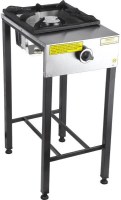 Kare gövdeli, yüksek ağırlık kapasiteli, tek gözlü ve ayaklı model sanayi tipi lokanta ocağı. Paslanmaz detaylara ve güçlü döküm ızgaraya sahip, CE belgeli profesyonel gazlı yemek pişirme ocağı.