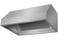 İmalatçısından 180x75x100 cm boyutlarında, parlak paslanmaz çelikten imal edilmiş endüstriyel mutfak davlumbazı görseli. Yemekhane ocakları ve fritözler için tasarlanmış, duvara monte edilebilir profesyonel havalandırma ünitesi fotoğrafı.