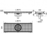 300x1625x145 mm boyutlarında, paslanmaz krom malzemeden üretilen sanayi tipi yer gideri. DN50 ve DN70 PVC bağlantılarına tam uyumlu, dayanıklı yapısı ve ekonomik fiyatıyla endüstriyel tesisler için teknik drenaj çözümü.