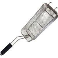 Öztiryakiler uyumlu 35x15x11 cm paslanmaz çelik fritöz sepeti. Patates, balık ve deniz ürünleri kızartmaları için ideal, dayanıklı plastik saplı endüstriyel kızartma teli modelleri ve profesyonel teknik servis hizmetleri için tıklayın.