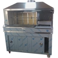 Geleneksel Erzurum lezzeti için paslanmaz çelikten üretilmiş motorlu ve dolaplı cağ kebap ocağı. Isı tuğlalı kömür haznesi, sıcak tutma gözü ve tekerlekli seyyar tasarımıyla profesyonel işletmelerin tercihi.