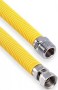 Sarı makaron korumalı, esnek yapıda 90 cm uzunluğunda 1/2 rekor ve nipel bağlantılı endüstriyel fırın gaz flexi, konveksiyonlu, lahmacun ve pasta börek fırınları için idealdir. Toptan indirimli fiyat teklifleri için kurumsal e-postamızdan bize ulaşın.