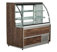 1 metre uzunluğunda, LED aydınlatmalı, paslanmaz iç yapı ve reyon altı depolama özellikli soğutmalı vitrin. Pastane ve kafeler için modern tasarımlı pasta teşhir reyonu görseli. #PastaTeşhir #Soğutma