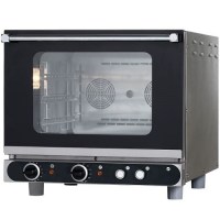 56x71x51 cm ölçülerinde, 3 adet GN 2/3 tepsi kapasiteli, paslanmaz çelik gövdeli profesyonel patiseri fırını. Çift camlı kapak, aydınlatmalı iç kabin ve iki yönlü fan sistemine sahip 3 kW konveksiyon gücünde endüstriyel elektrikli pişirme fırını.