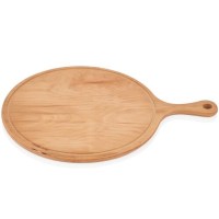 Profesyonel pizzacı ve kafeler için özel olarak imal edilen 38 cm saplı ahşap sunum tepsisi, 0.46 kg ağırlığı ile servis personeline büyük kolaylık sağlar. Kayın ağacının sağlamlığını kontra panel teknolojisiyle birleştiren uzun ömürlü bir üründür.