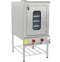 HMK-PB 1075 Poğaça Börek Yemek Fırını: 75x100x160 cm ölçülerinde, 5 sıra ızgara raflı, paslanmaz çelik, cam kapaklı ve emniyet ventilli profesyonel sanayi tipi gazlı fırın. #PastaBörekFırını #EndüstriyelMutfak