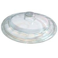 Mevcut şekerlik takımlarını tamamlamak için tasarlanmış, hijyenik ve kolay temizlenebilir özellikli, dairesel formda şeffaf yedek kapak; kase hariç sadece üst kapak ünitesinin net çekimi.