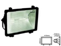 Siyah gövdeli, yüksek performanslı, 400 Watt metal halide ampul uyumlu projektör gövdesi. Geniş açılı yansıtıcısı ve dayanıklı cam yapısıyla endüstriyel ve dış mekan kullanımına uygun aydınlatma armatürü.