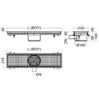 Üreticisinden 210 mm genişlik ve 474 mm uzunluğa sahip geniş yüzeyli tahliye ünitesi. Büyük mutfaklardaki yoğun su akışını göllenme yapmadan hızla toplayıp tahliye edebilecek kapasitede üretilmiştir.