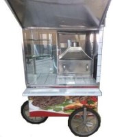 Seyyar 3 tekerlekli köfteci arabası. Paslanmaz çelikten üretilmiştir.