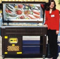 Soğutmalı Balık Teşhir Dolabı:Balık restoranları için mobilyalı balık teşhir buzdolabı soğutuculu deniz ürünleri teşhir dolaplarının en kaliteli modelleri ahşap kaplamalı uzun ömürlü balık yengeç karides gibi deniz mahsüllerini teşhir buzdolaplarının uyg