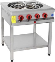 HMK-MBROG 1 CE Tezgahlı ve Motorlu Su Böreği Ocağı. 70x70x85 cm paslanmaz çelik gövde, alt raflı tasarım. 4 ayarlanabilir brülör ve emniyet ventilli sistem. Böreklerin eşit kızarmasını sağlayan döner motorlu mekanizma.