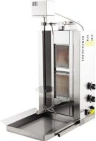 2 radyanlı, üstten motorlu tüplü döner ocağı. 47x64x93 cm ölçülerinde, paslanmaz gövdeli, LPG ile çalışan profesyonel döner pişirme makinesi. 20 kg kapasiteli ve CE belgeli dayanıklı sanayi tipi döner ocağı modeli.