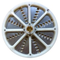 Peynir, kabak ve kereviz gibi ürünleri 7 mm kalınlığında rendelemenizi sağlayan bu orijinal yedek parça, sağa dönüşlü özel bıçak yapısına sahiptir. Yazıcılar fabrikasında üretilen disk, hijyenik yapısı ve dayanıklı gövdesiyle öne çıkar.İmalatçısından yaz